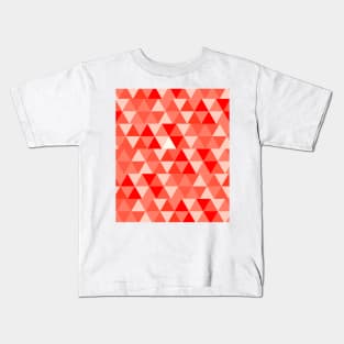 Abstract Red Triangle Art Kids T-Shirt